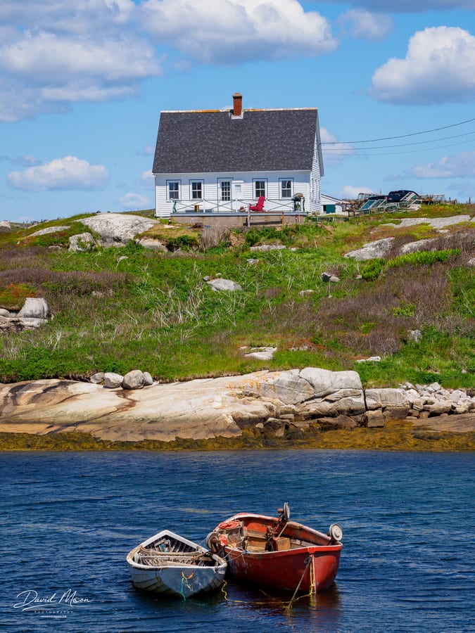 Boats Below a Peggy's Cove Home