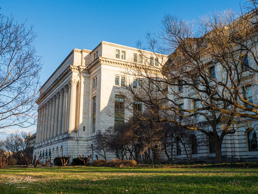 Federal Architecture in Winter Light