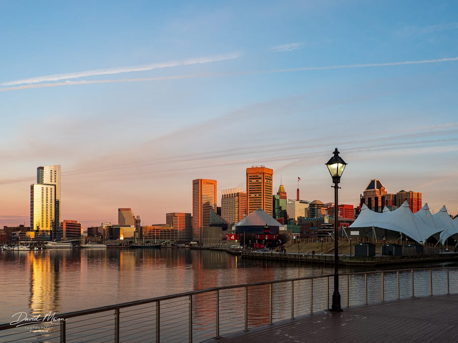 Sunrise over the Inner Harbor