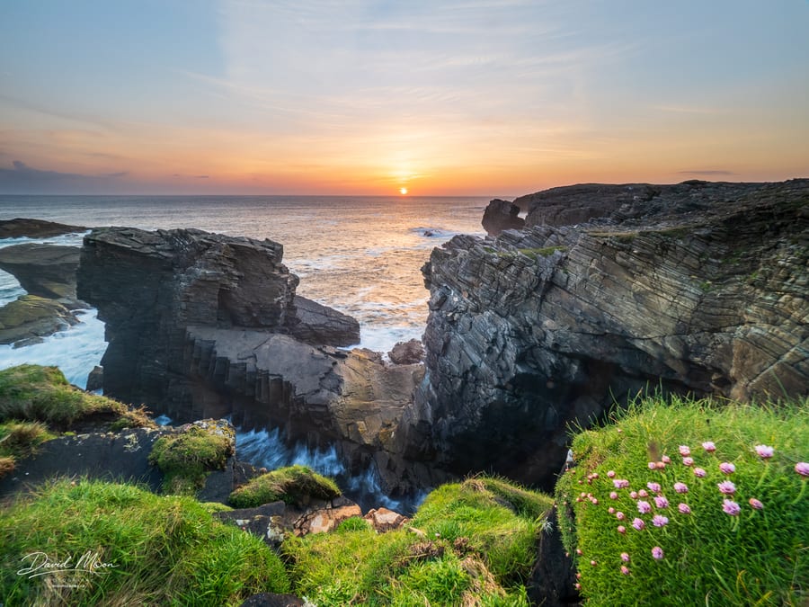 Sunset through the Atlantic Cliffs