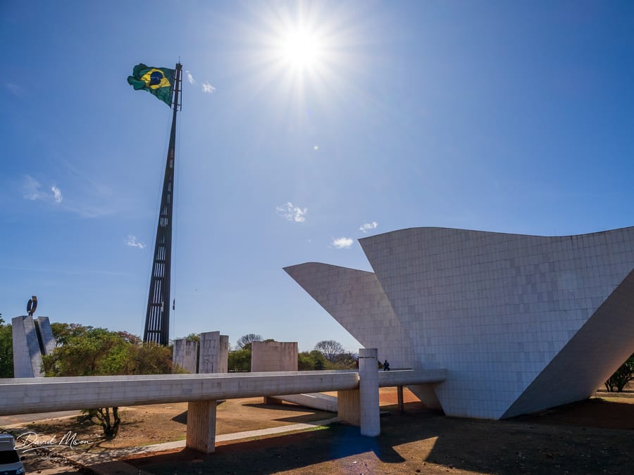 Brazilian Flag and Civic Architecture