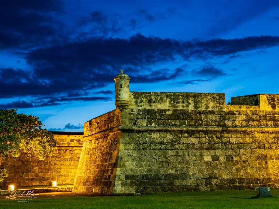 Cartagena City Walls at Night