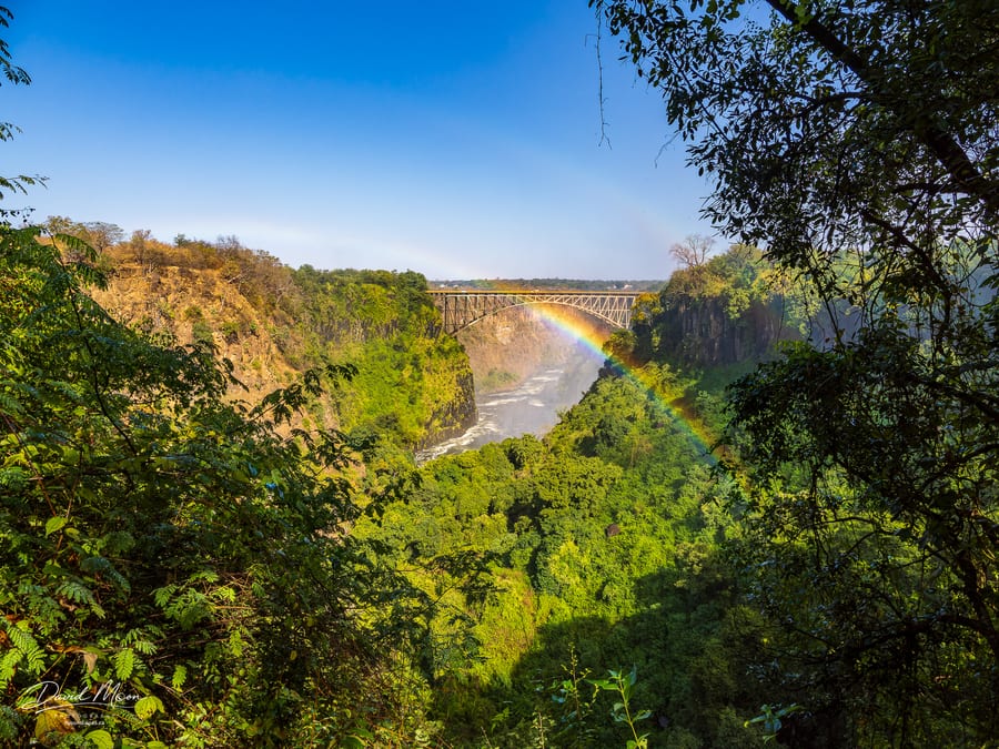 Rainbow at Victoria Falls Bridge