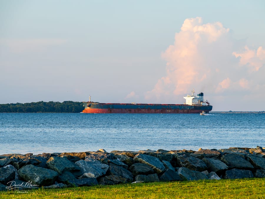 Cargo Ship in Baltimore Harbor