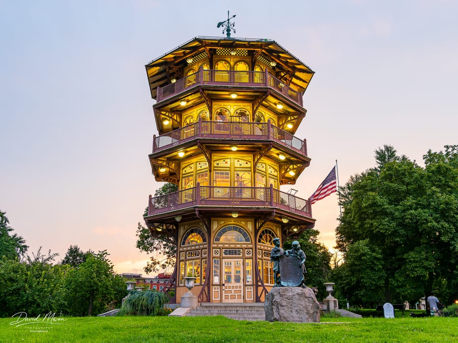 Patterson Park Pagoda at Sunset