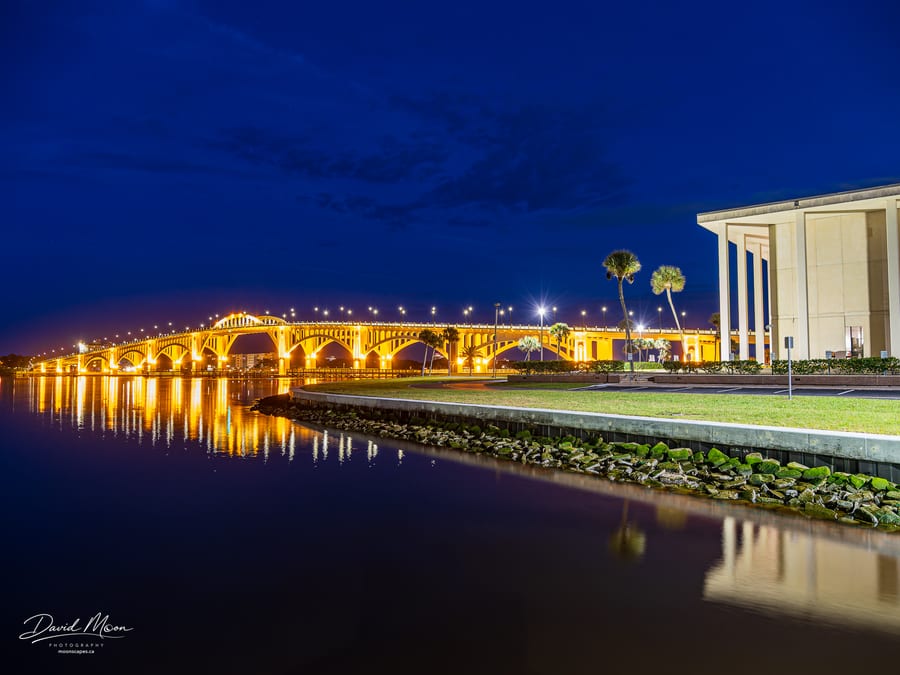 Veterans Memorial Bridge at Blue Hour