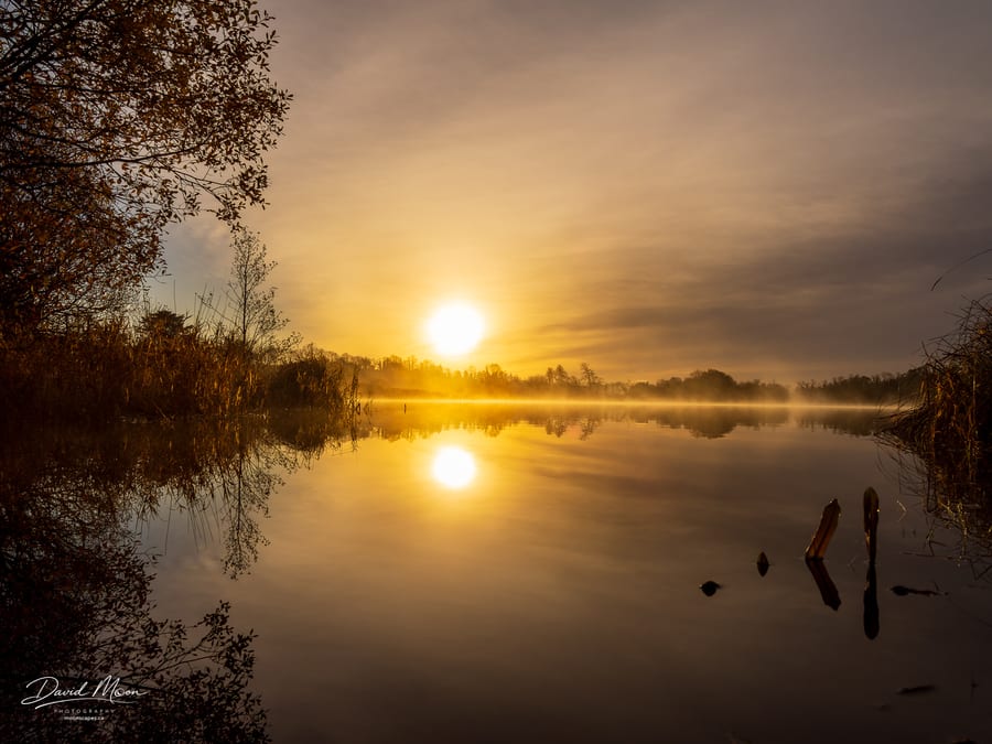 Sunrise Reflected on the Lake