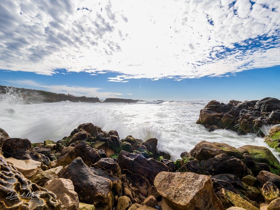 Pacific Surge Among the Rocks