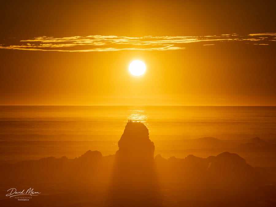 Sun Above the Sea Stack