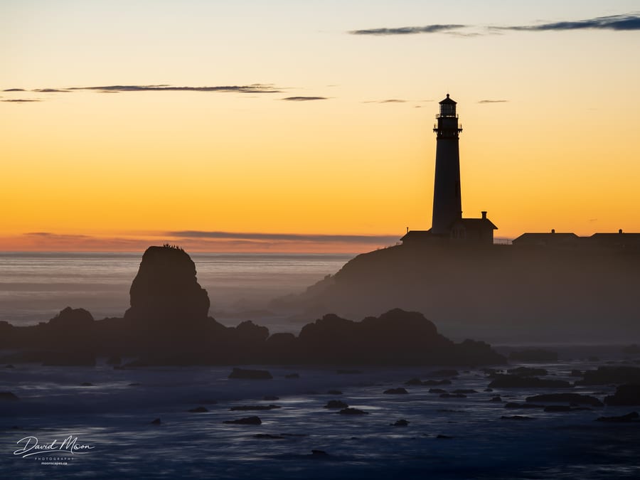 Pigeon Point Lighthouse in Silhouette