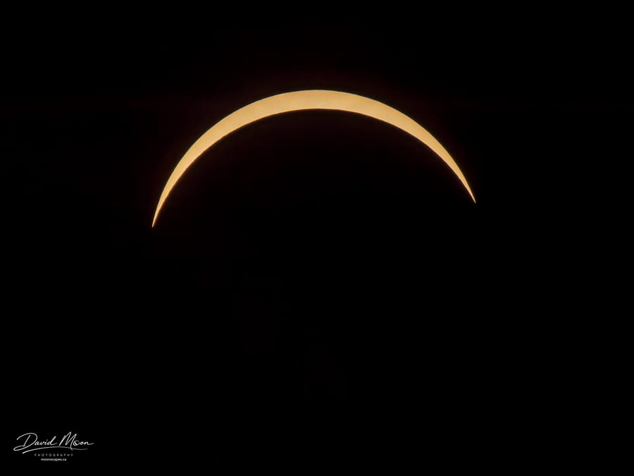 Narrow Crescent Before Totality
