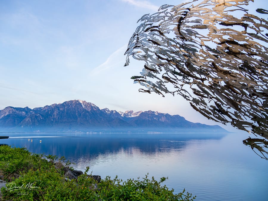 Alps across Lake Geneva