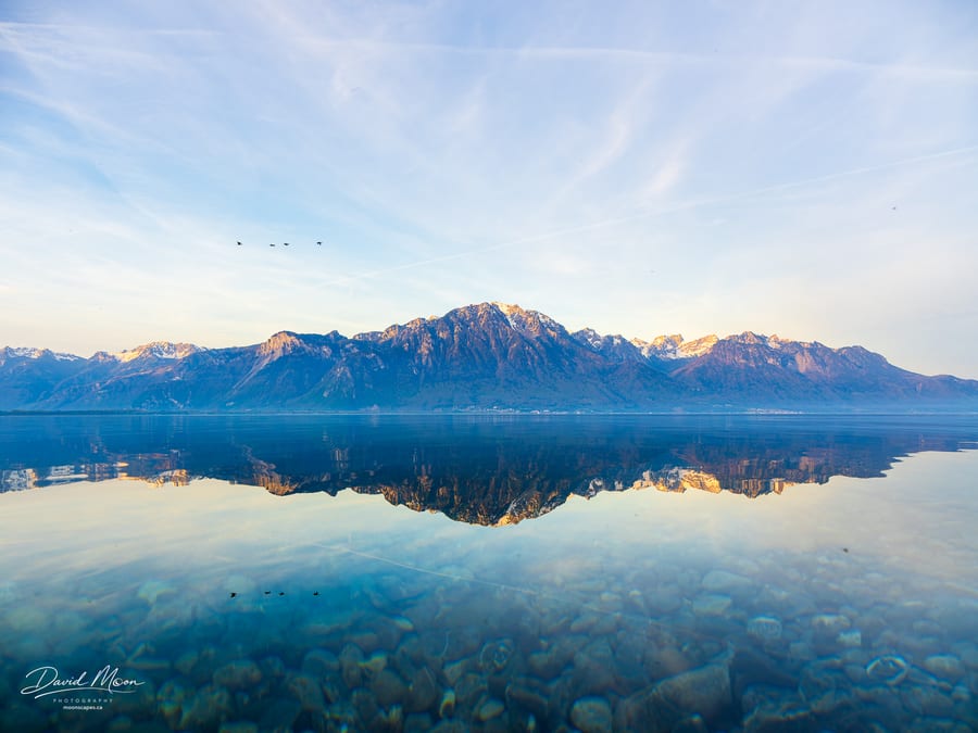 Morning Flight over Lake Geneva