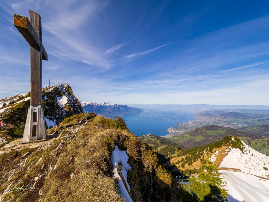 Summit Cross above Lake Geneva