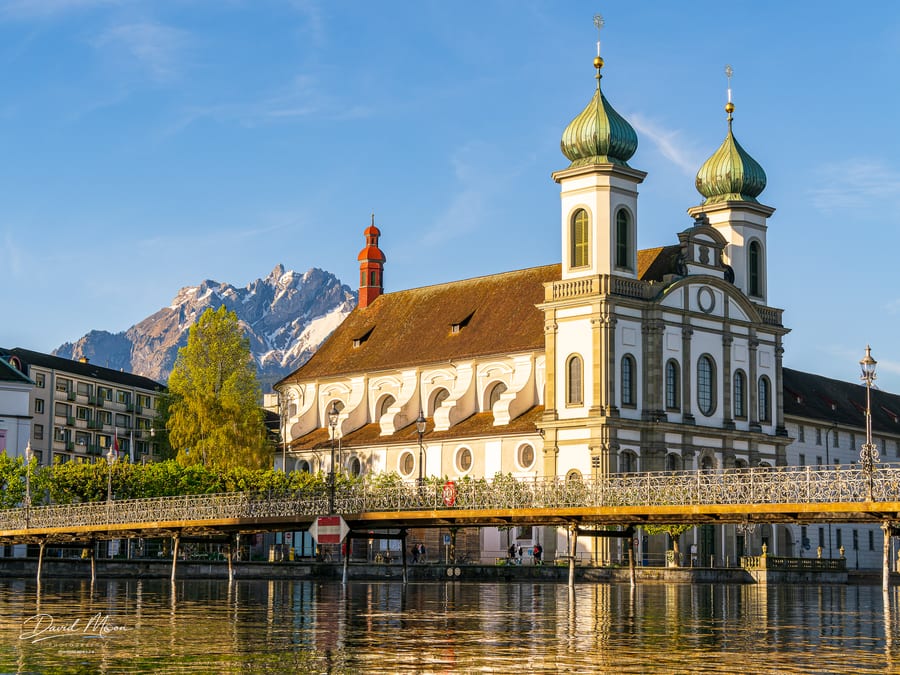 Jesuit Church and Mount Pilatus
