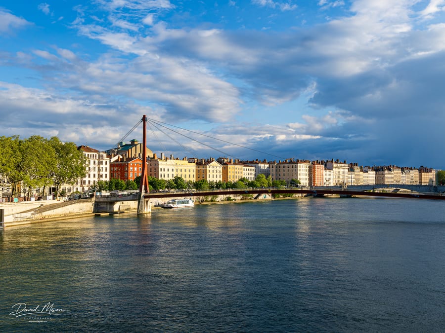 Red Footbridge across the Saône