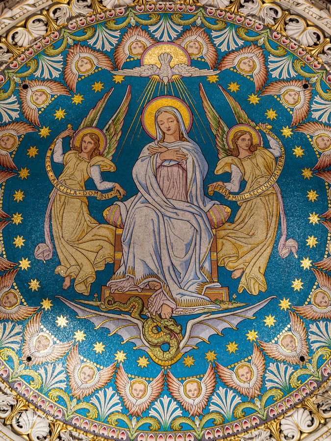 Mary and the Angels in Mosaic