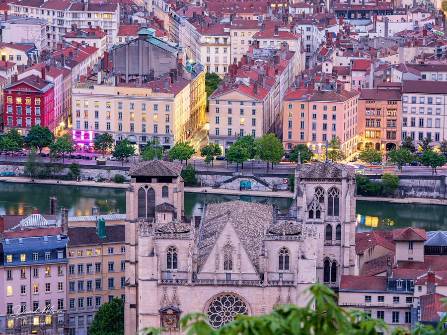 Lyon Cathedral at Blue Hour