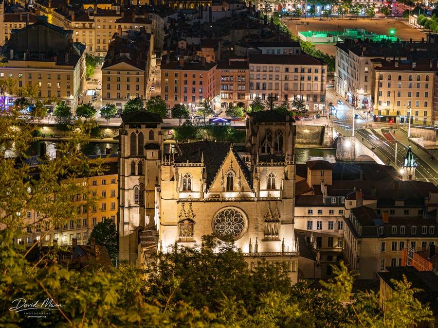 Lyon Cathedral at Night