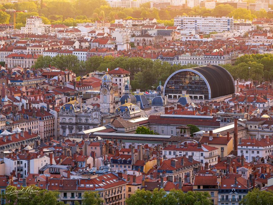 Hôtel de Ville and Lyon Opera at Sunrise
