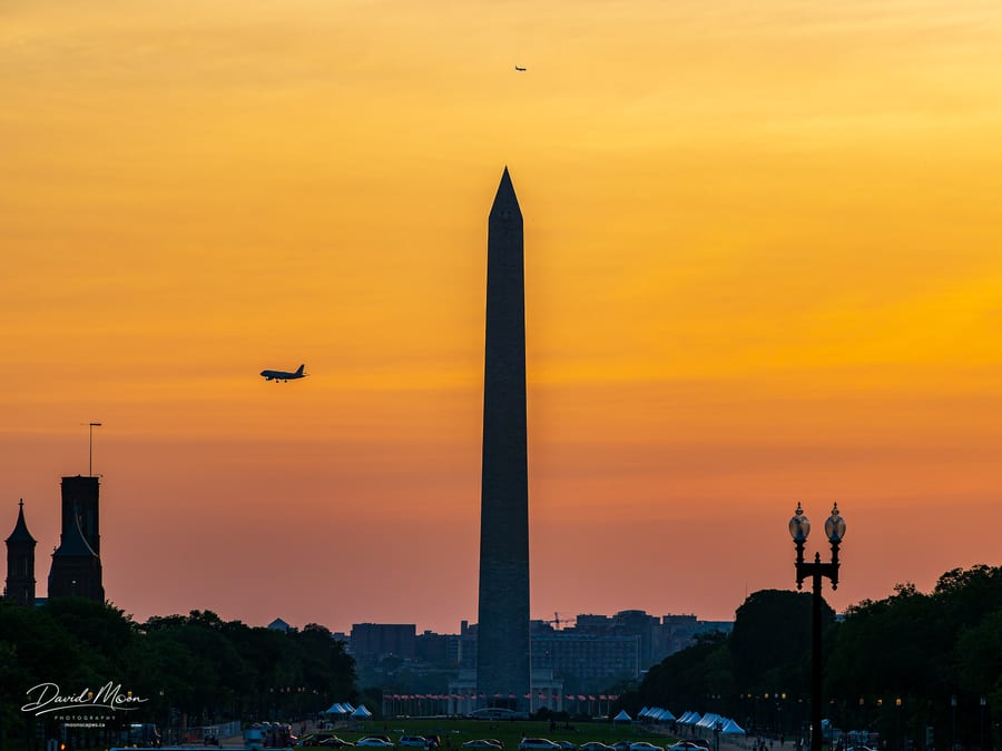 Planes Crossing the Washington Monument