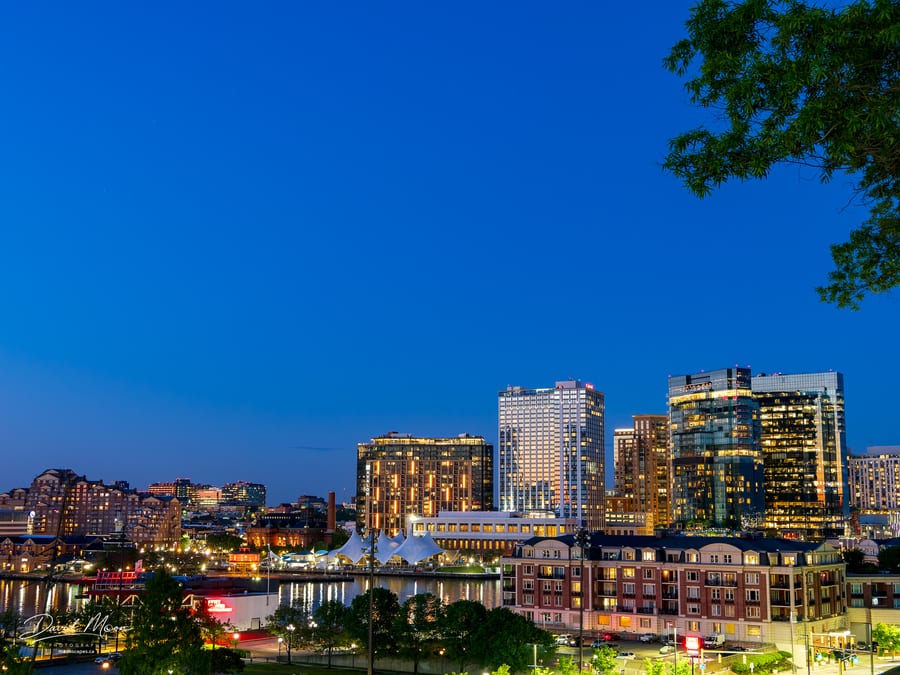 Baltimore Inner Harbor at Blue Hour