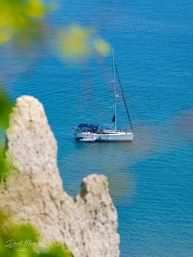 Sailboat below the Bluffs