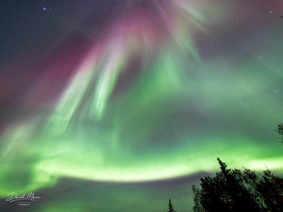 Aurora Reflected on Waskesiu Lake