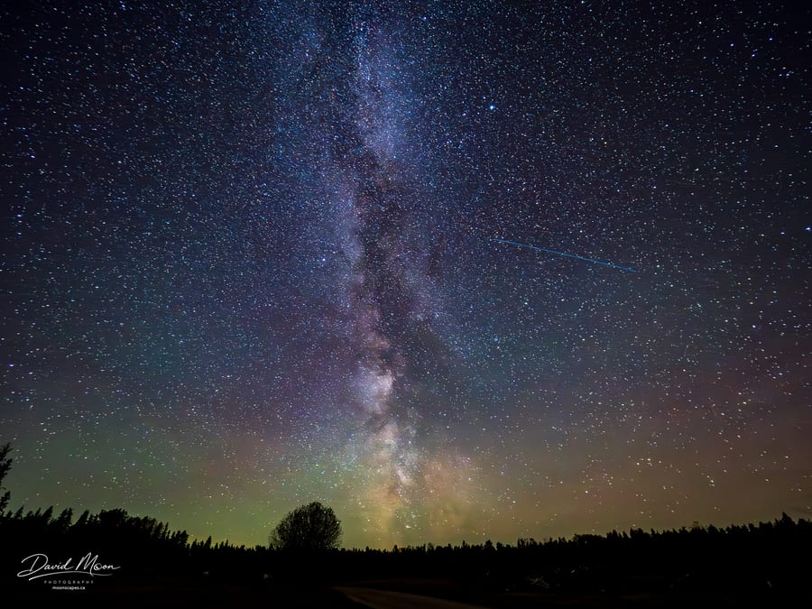 Milky Way and Faint Aurora