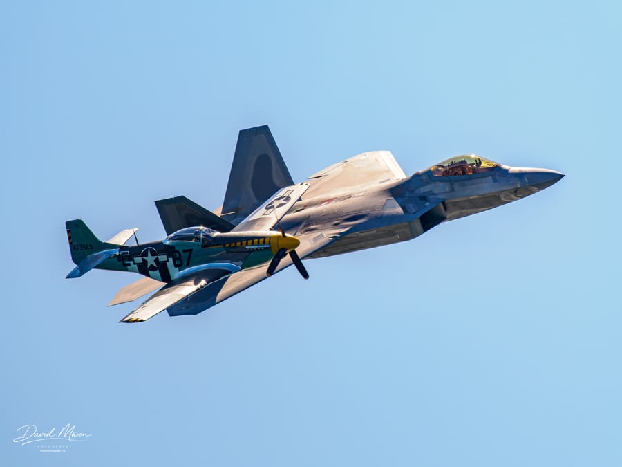 F-22 and P-51 Heritage Flight