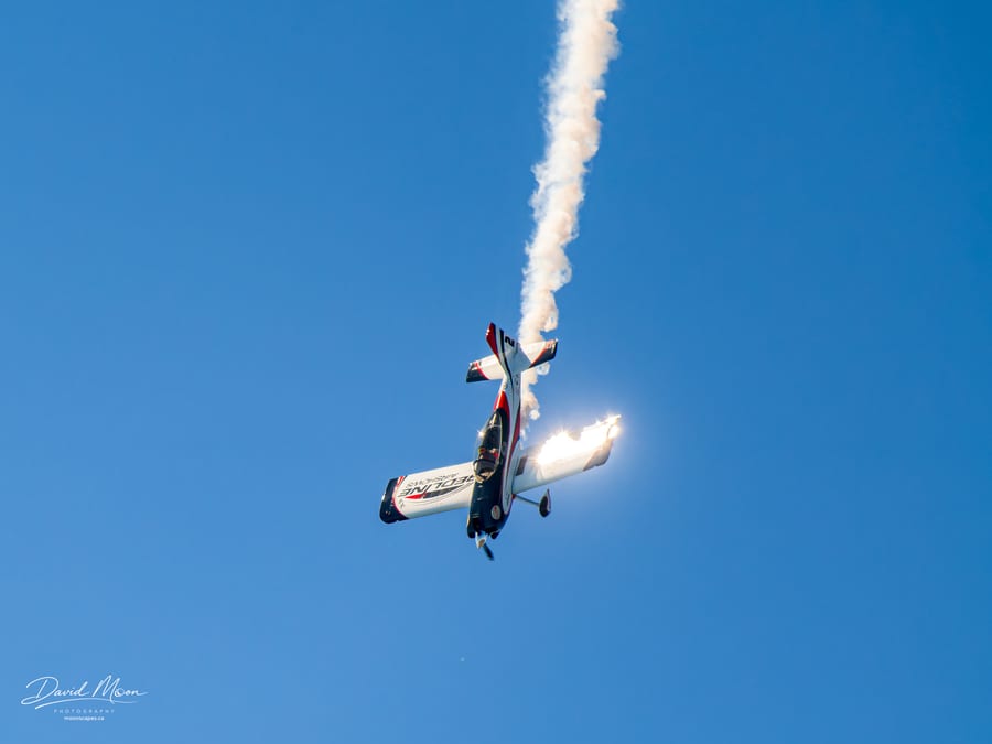 Redline RV-8 in a Steep Roll