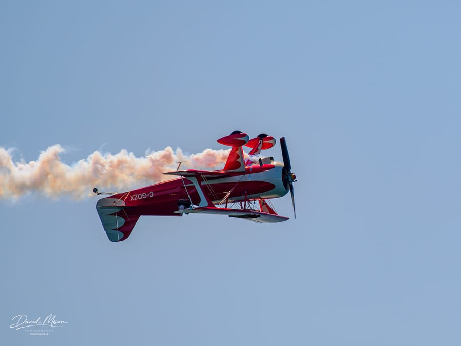Aerobatic Biplane Inverted