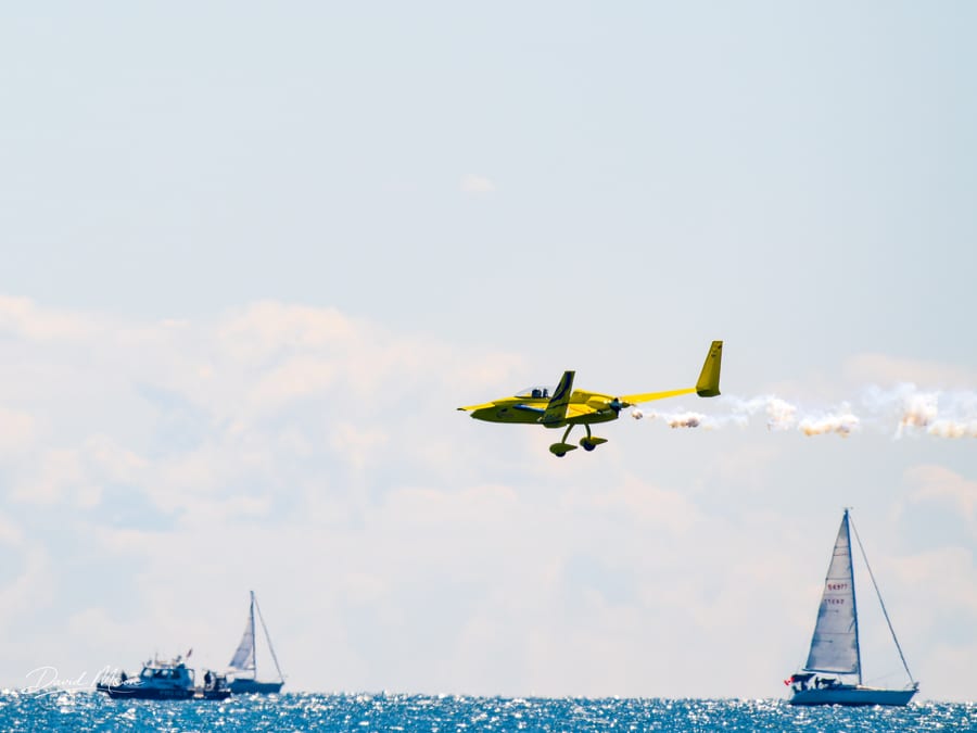 Light Aircraft over the Sailboats