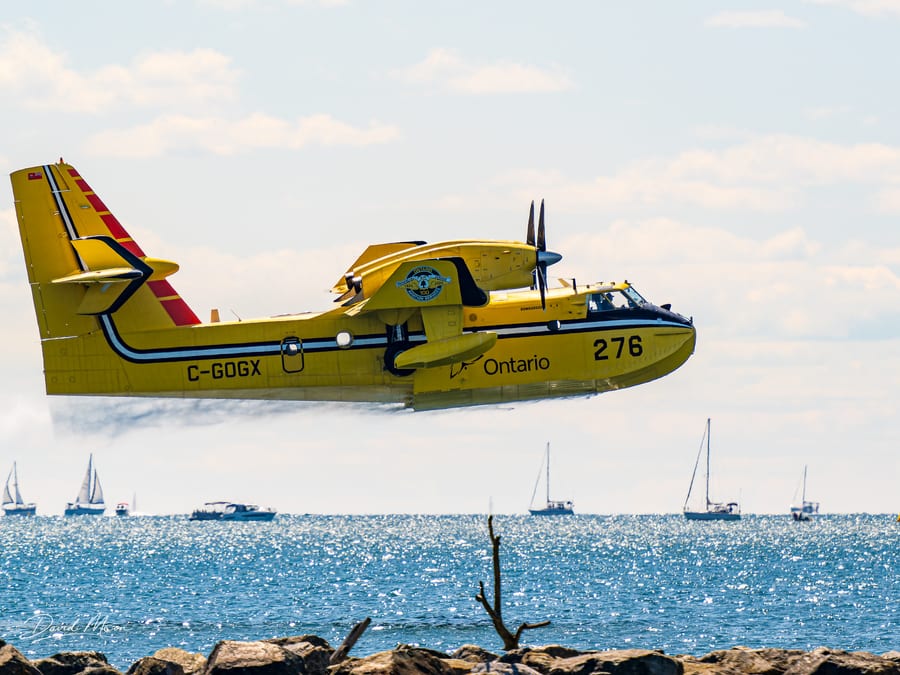 CL-415 Low over Lake Ontario