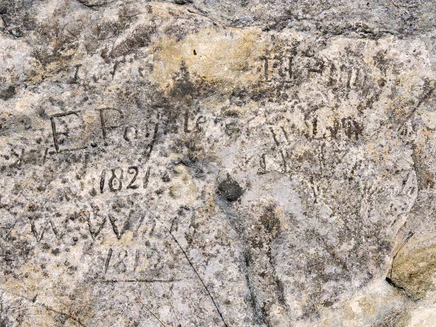 Historic Inscriptions at Sapodilla Hill