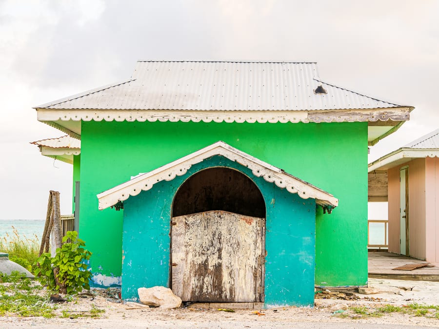 Turquoise Door by the Sea