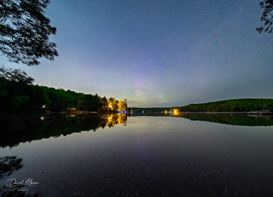Aurora over Little Kennisis Lake