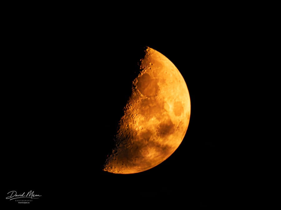 Orange Moon through Smoke