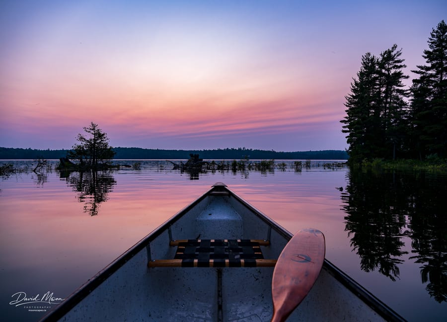 Canoe toward Two Toon Island
