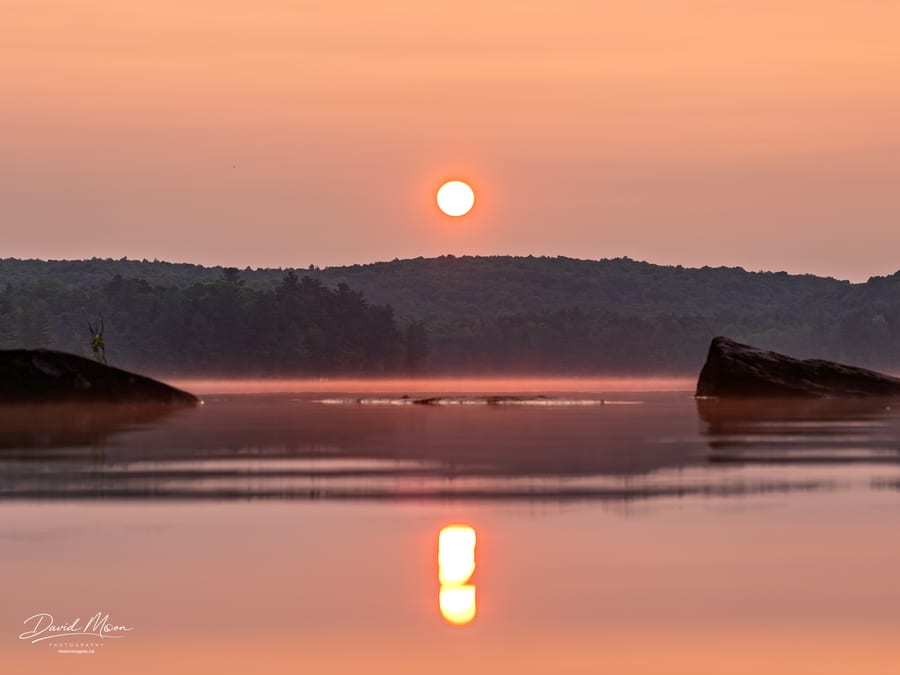 Pink Mist over Kennisis Lake