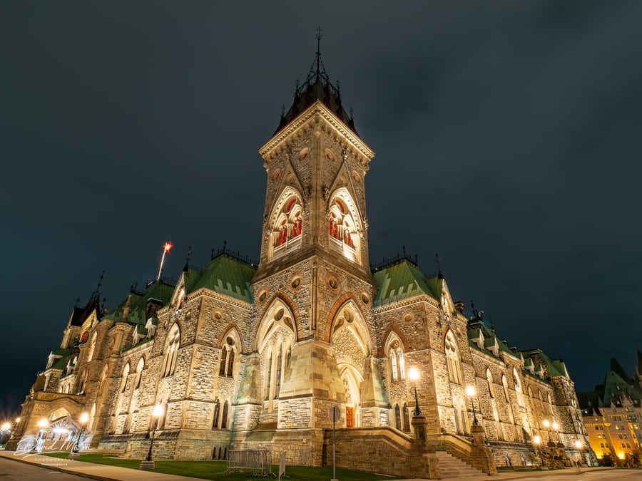 East Block at Night