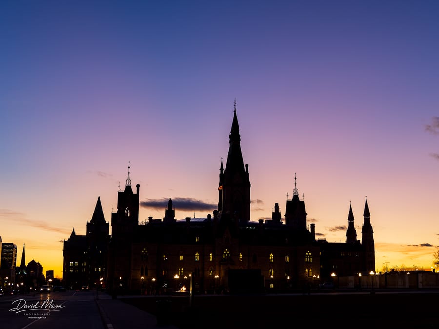 Parliament Silhouette at Sunset
