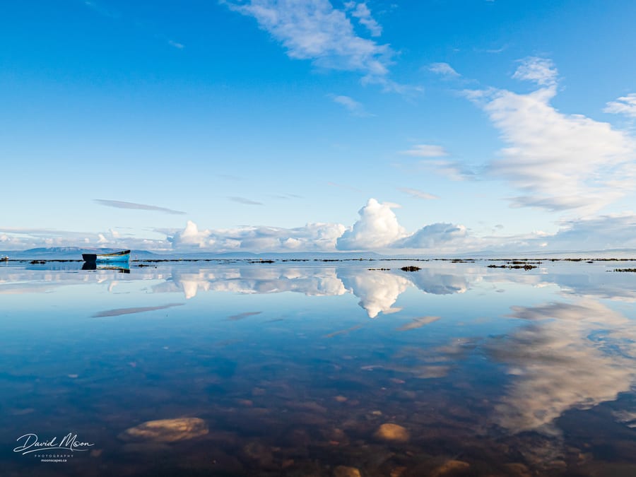 Boats and Reflections in the Lough Foyle near Quigley's Point, Donegal, Ireland