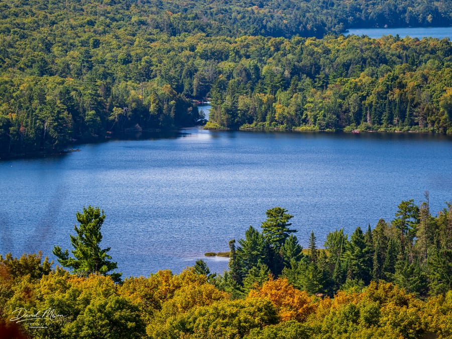Blue Water Below the Hardwood Ridges