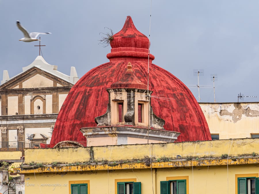 Red Dome Over Naples