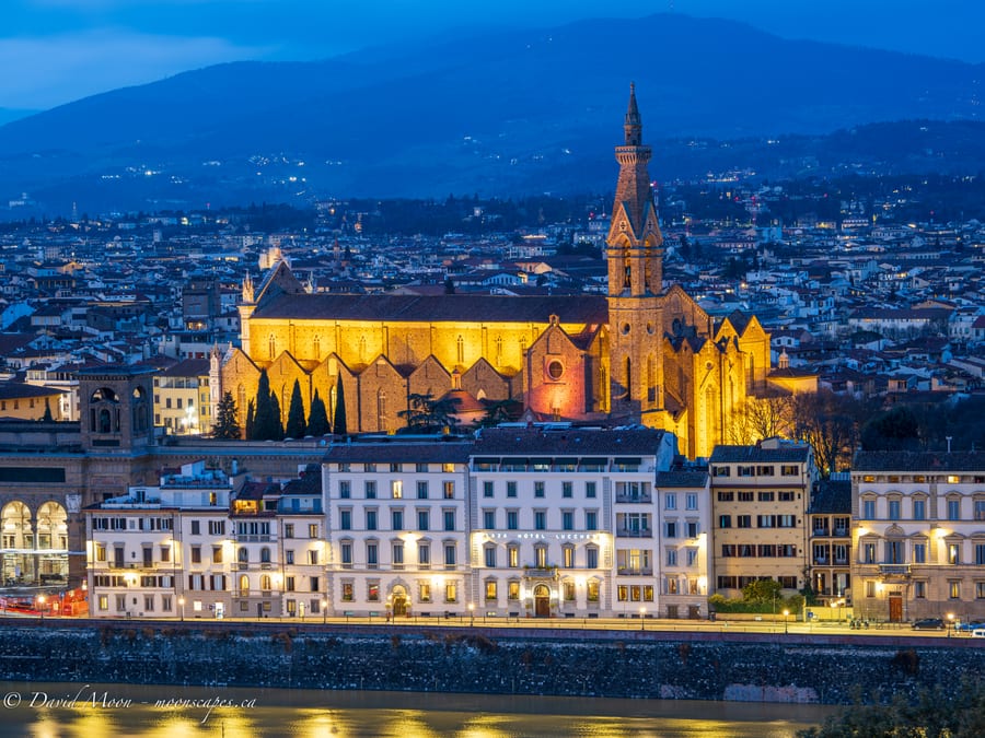 Basilica of Santa Croce from Piazzale Michelangelo