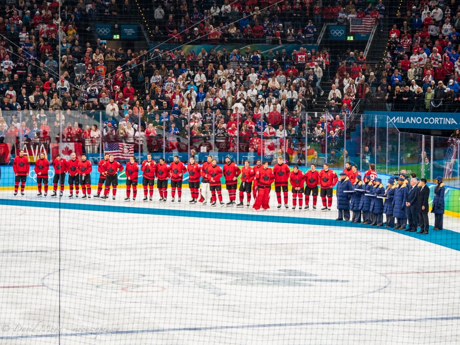 Teams Lined Up for the Hockey Final
