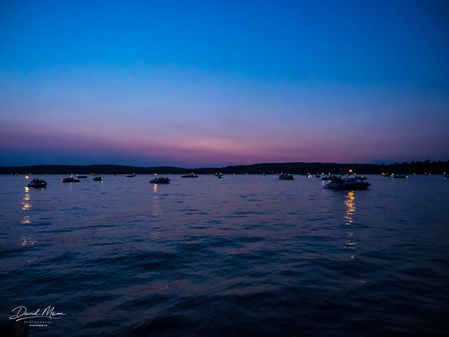 Boats Gathering at Dusk
