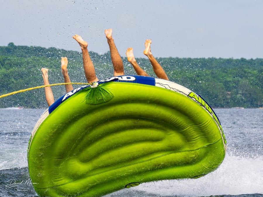 Tubing on Kennisis Lake
