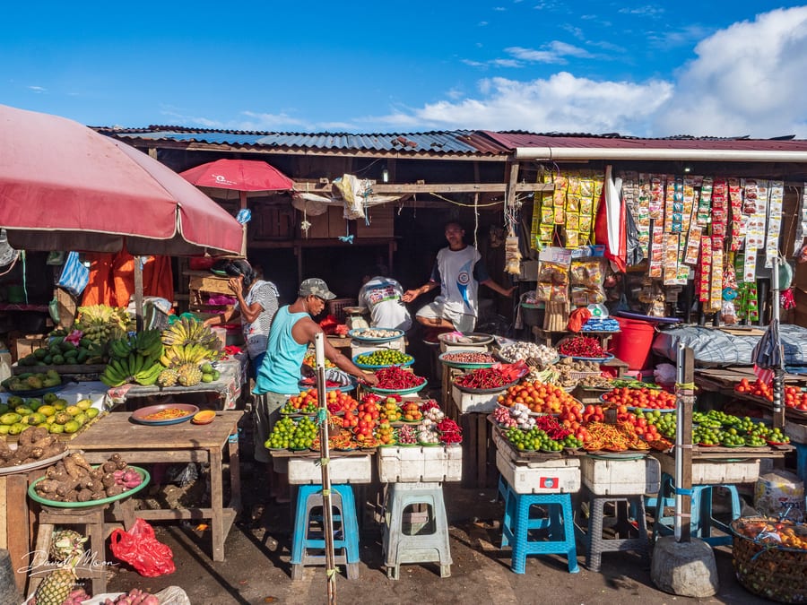 Vegetables for sales at the Salamat Detang Market, Ambon, Indonesia